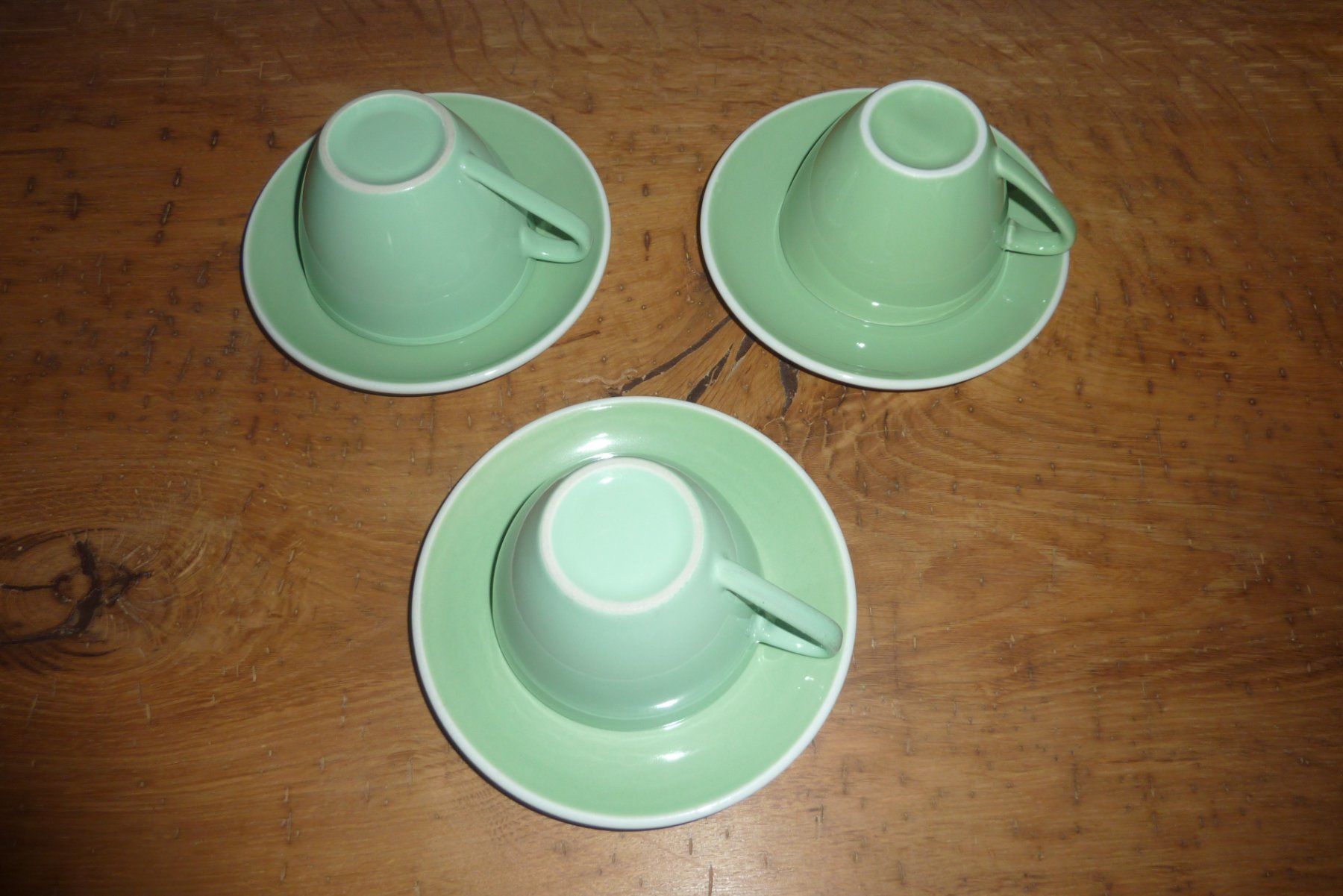 Rössler Set di piatti: Rössler, 3 Kaffeetassen mit Teller, antik – Usato da Lausen venduto da akira003 1