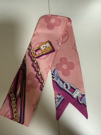 Seidentuch Mitzah rosa mit Kettenmuster