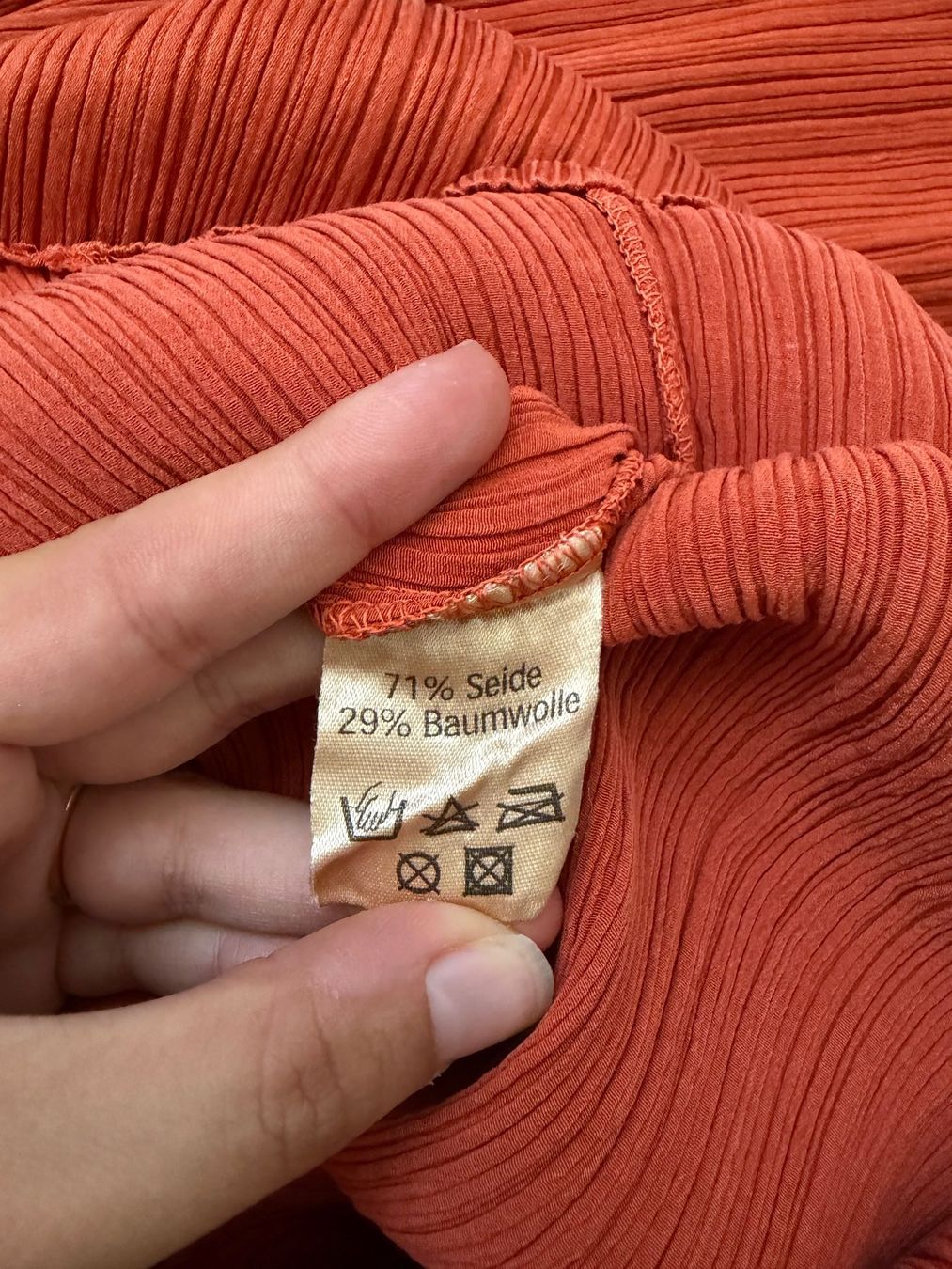Robes: Kleid orange Gr. S 71% Seide 29% Baumwolle Stretch – D'occasion à Itingen par Granini_93 2