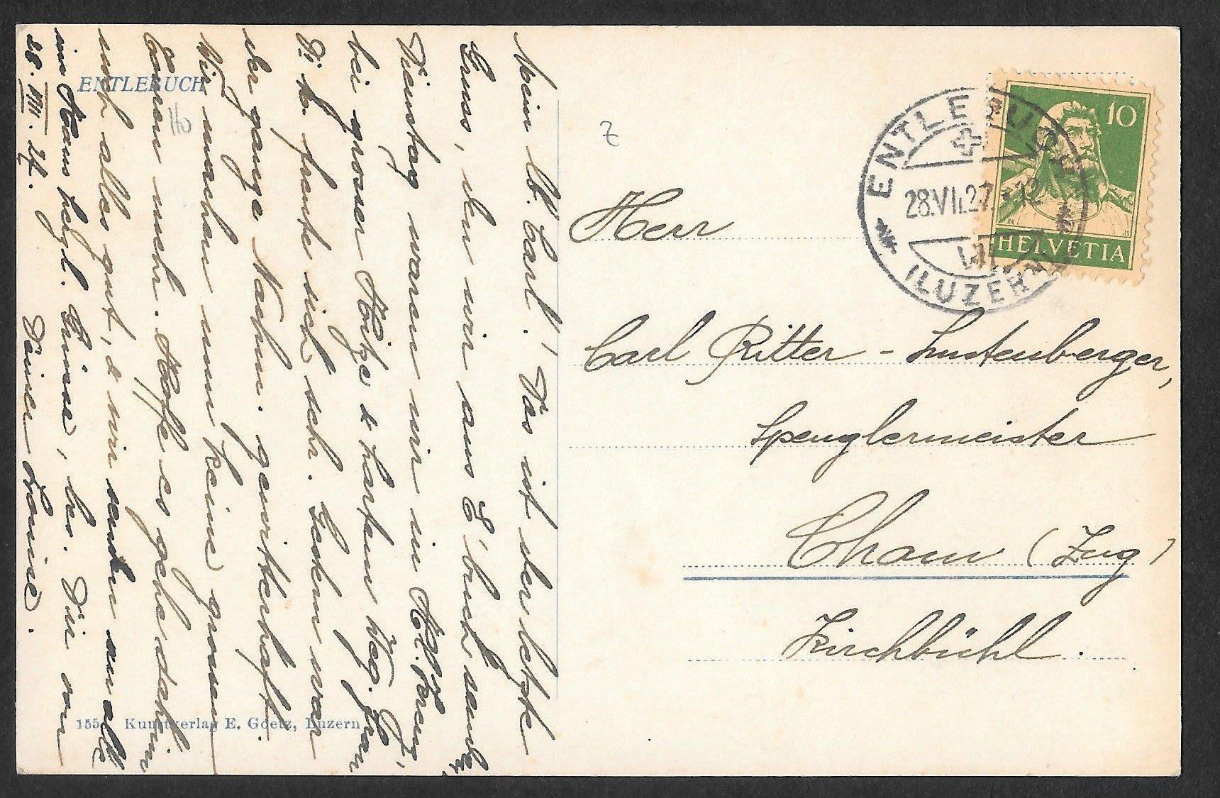 Cartoline postali: Entlebuch Teilansicht – Usato da Olten venduto da clotaldi 1