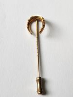 Krawattennadel Hufeisen, 9 ct Gold, punziert Birmingham 1847