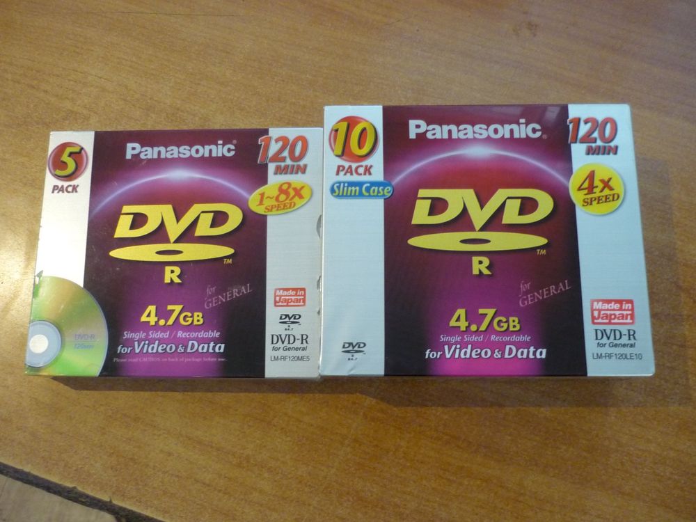 15 stk. Neu OVP - Panasonic DVD R Rohling mit Hüllen (Neu und ...