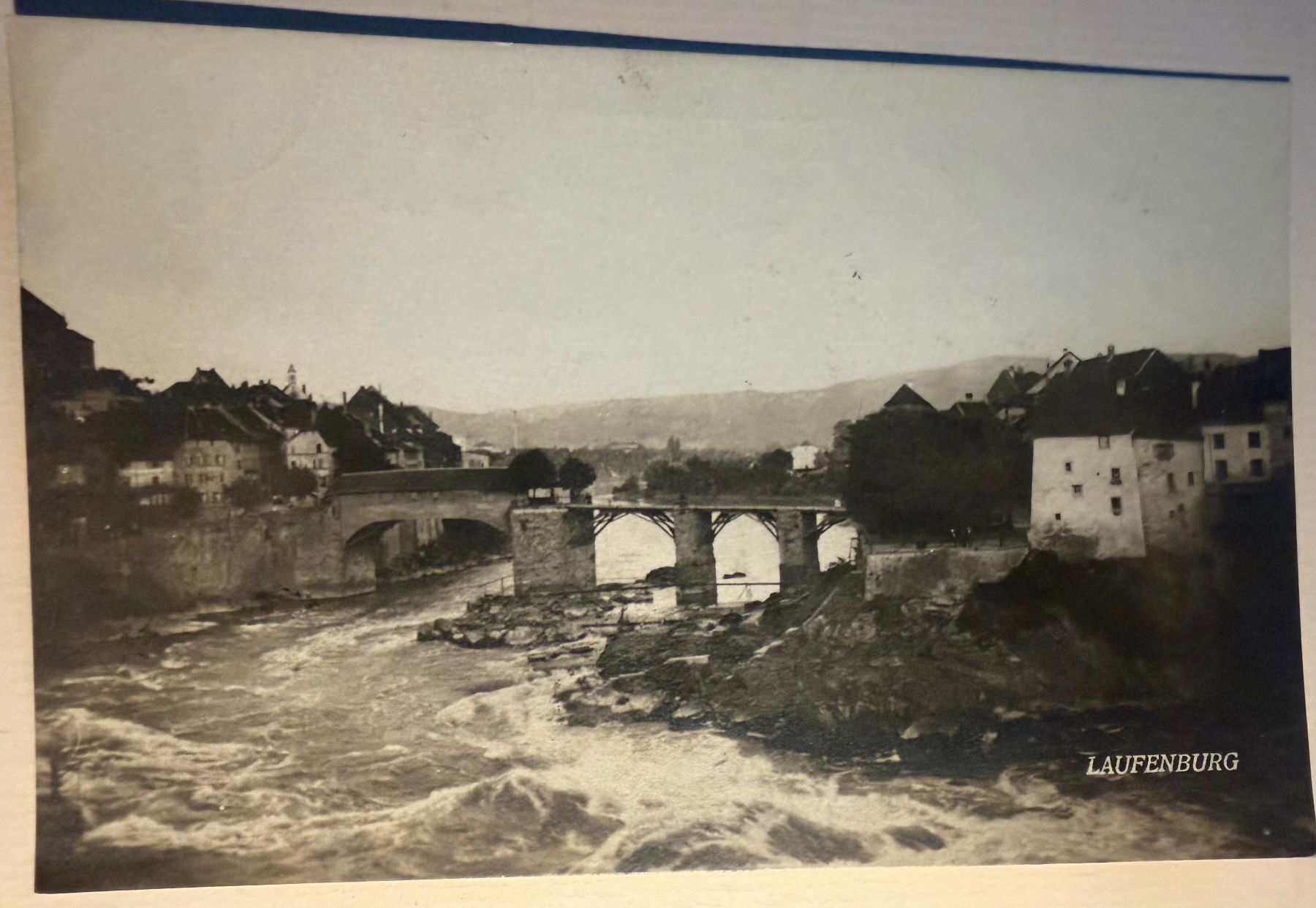 Ansichtskarten: LAUFENBURG - gelaufen 1920 - Ansichtskarte – Gebraucht aus Tegerfelden von siebenmacky
