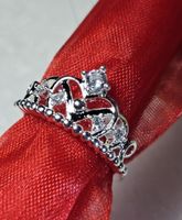 Stilvoller Ring mit Zirkonia, 925 versilbert Gr. 8