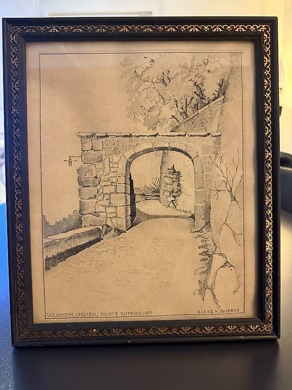 Dipinti: Gemälde Bleistift oder Kohlezeichnung 1942 – Usato da Bern venduto da gadgetobjects