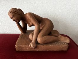 Akt Terracotta Frau Skulptur Sign
