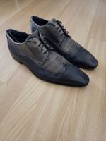 Herren Schuhe Leder Gr 43 Bocage Blau und grau