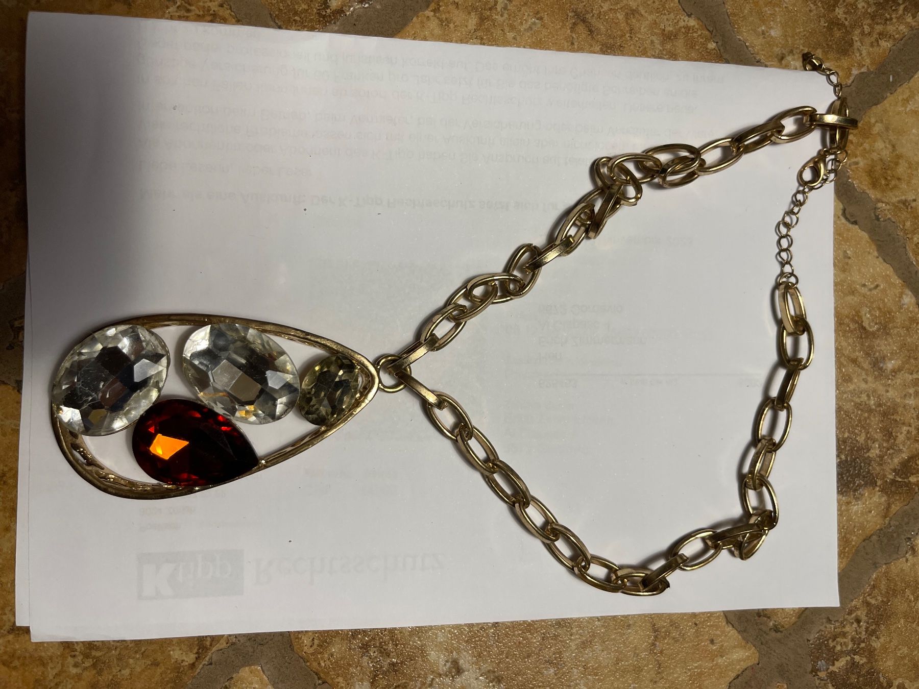 Colliers: Glamour Collana con un grande pietra-feste 👌vacanze – Neuf (Voir description) à Gordevio par LanaZimm 4