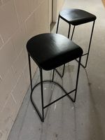 2 Barhocker, Schwarz 