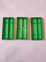 Vintage LEGO 3x Baseplate 10x20 Grün 700/e (1950er Jahre) RA