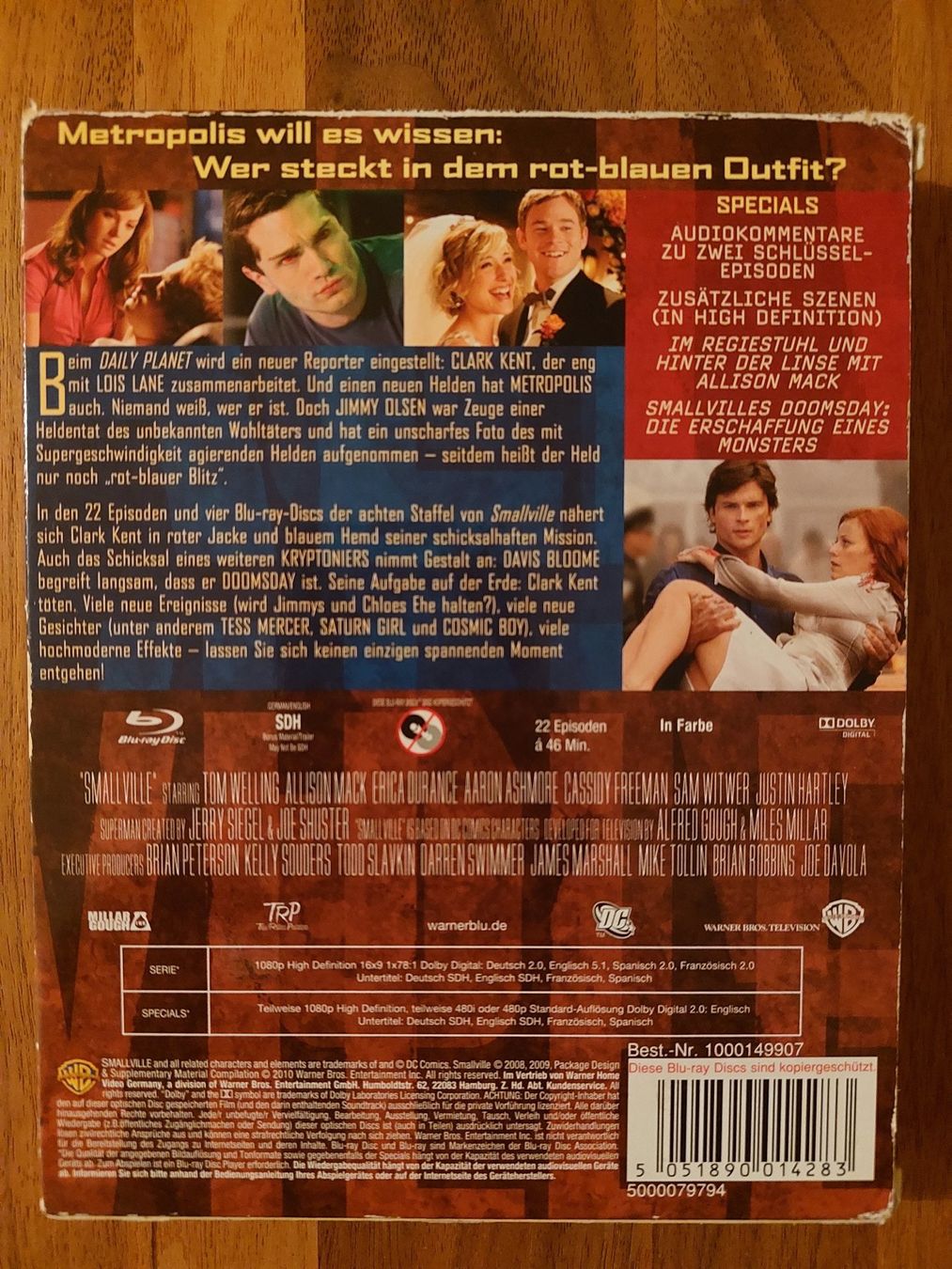 Tutti i DVDs: Blu Ray - Smallville Komplette 8. Staffel – Usato da Rheinfelden venduto da FilmAuktion 1