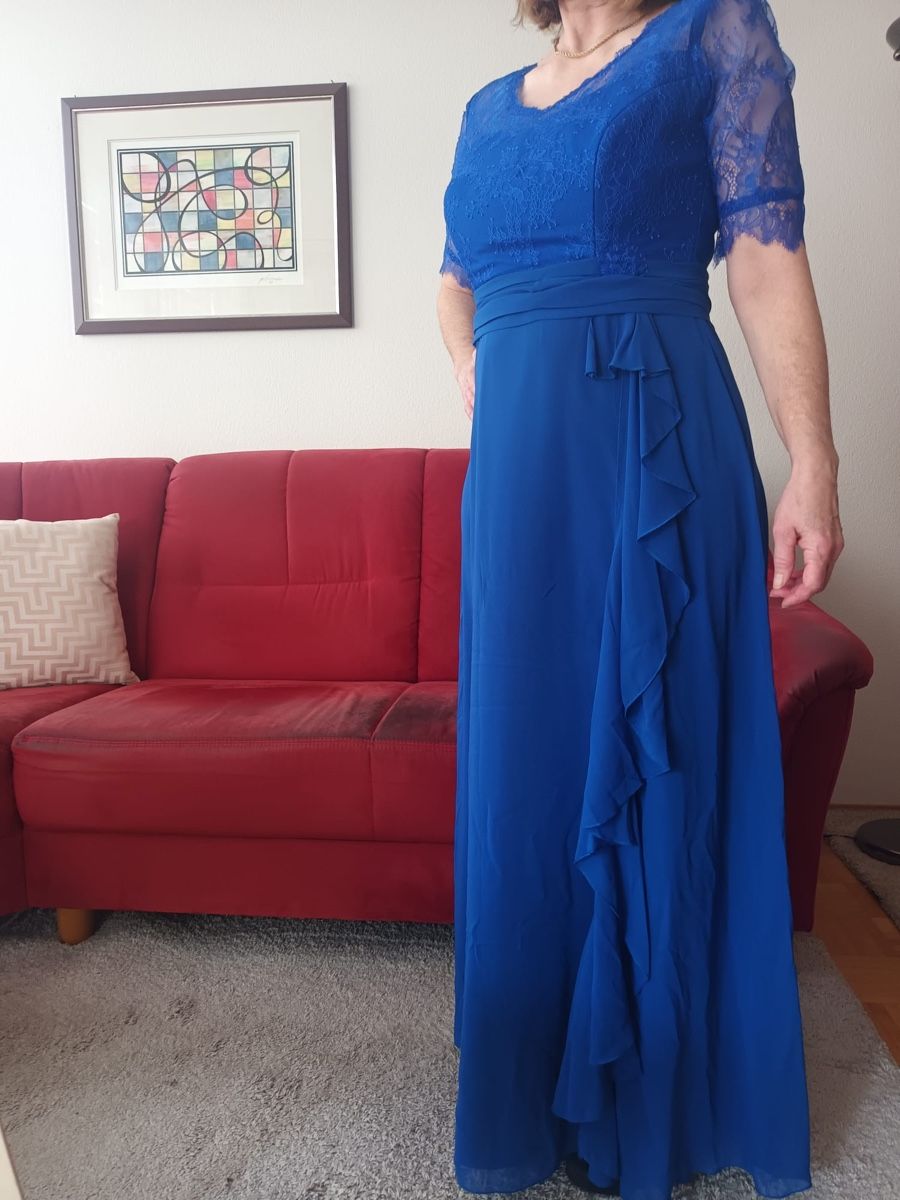 Kleider: Abendkleid blau Gr. 40 – Neu (gemäss Beschreibung) aus Basel von MrsMiri 1