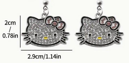 Ohrringe & -stecker: Hello Kitty: 1 paire boucles d'oreille – Neu und originalverpackt aus Lutry von kylab7 1