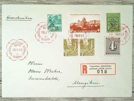 TR09 Enveloppe + Timbre Suisse 1943