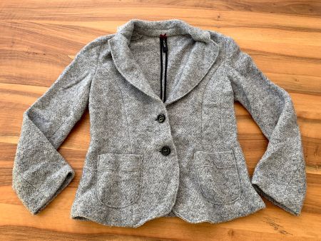 MARC CAIN edler grauer Wollblazer Jacke Gr. N2/36