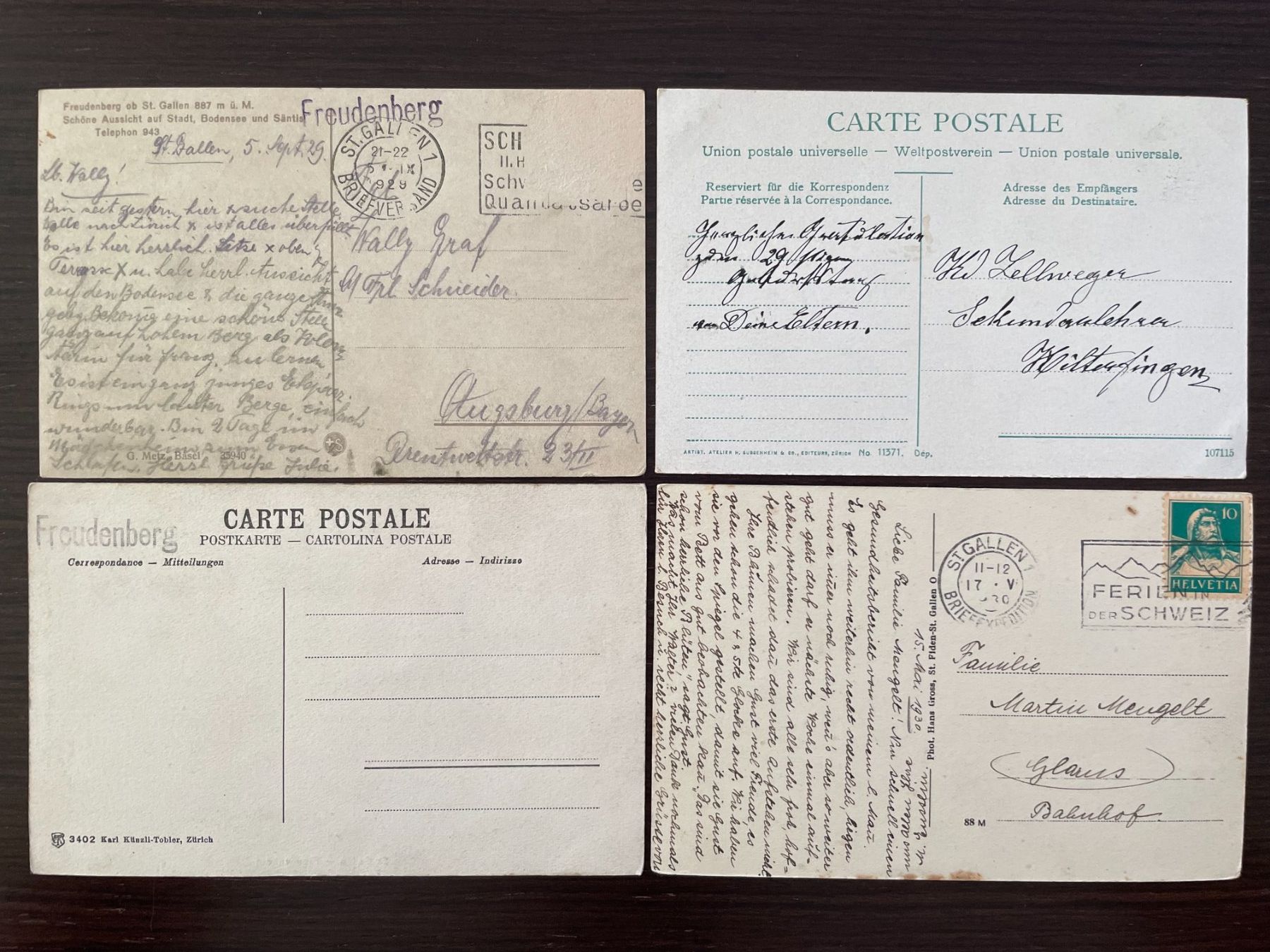 Cartoline postali: ST. GALLEN Freudenberg, 9 Ansichtskarten – Usato da Wald ZH venduto da TLILEF 4