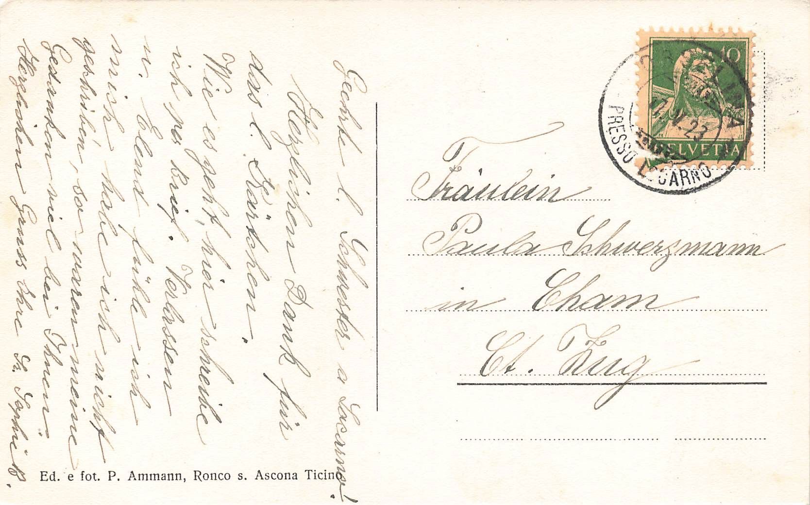 Cartoline postali: Ronco Sopra Ascona – Usato da Biasca venduto da Blenio71 1