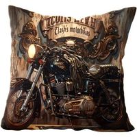 🏍️ Vintage Motorrad Kissenbezug – Biker Style für's Sofa 🔥