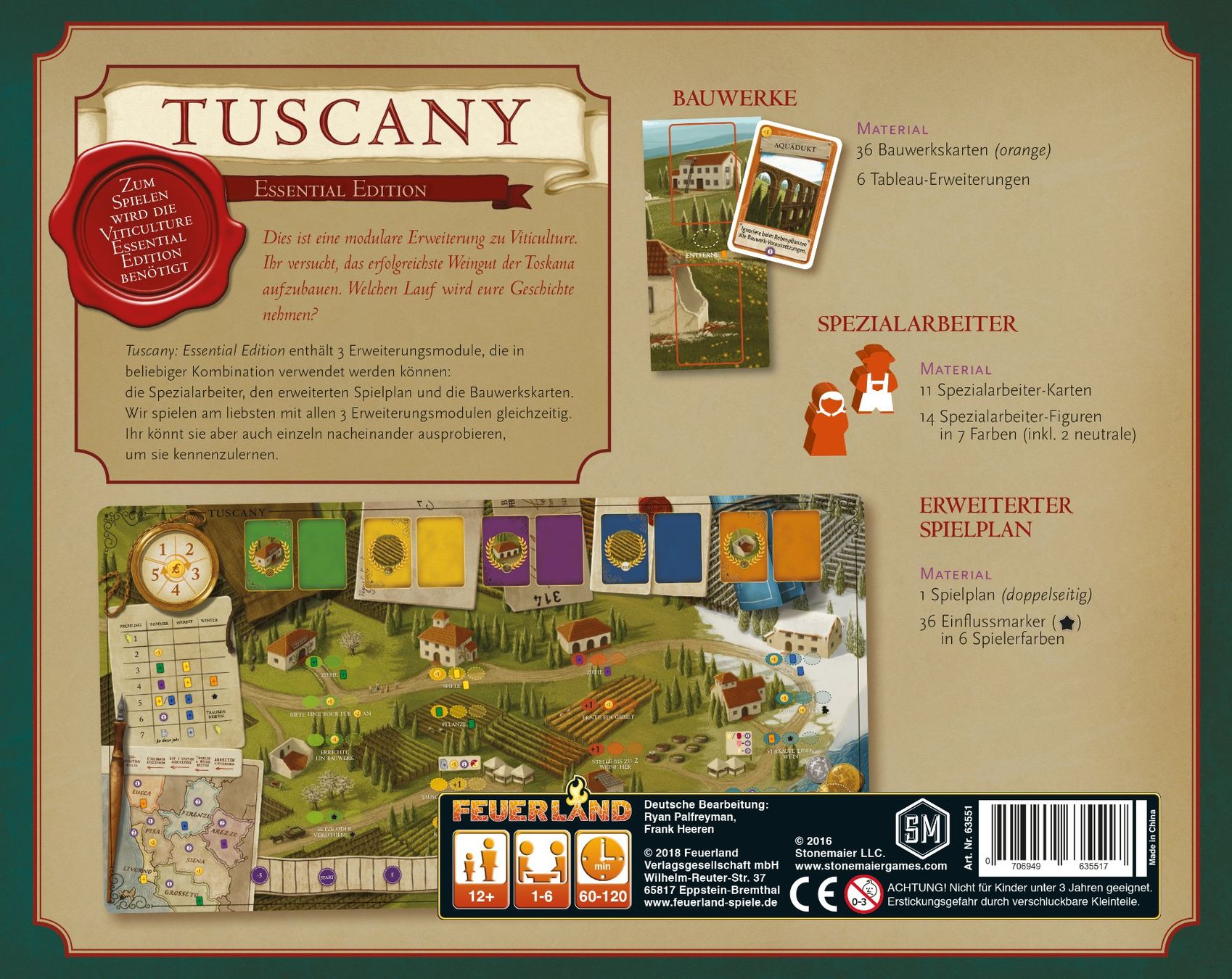 Giochi: Erweiterung Tuscany Essential Edition – Nuovo e nell'imballaggio originale da Uster venduto da Ludit 2