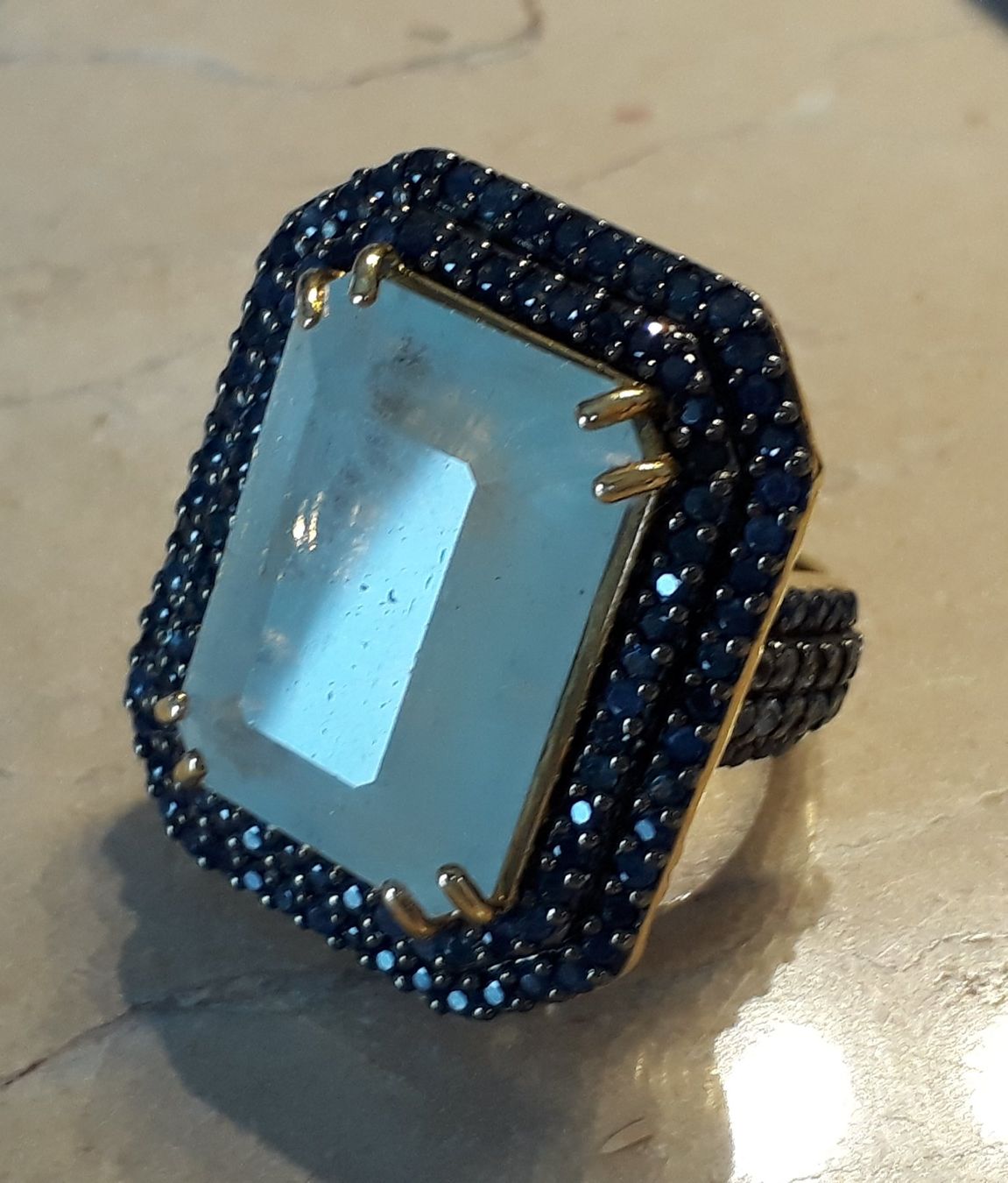 Anelli: Ring Aquamarin Safir 57 – Nuovo (secondo la descrizione) da Zürich venduto da Bieter04 7