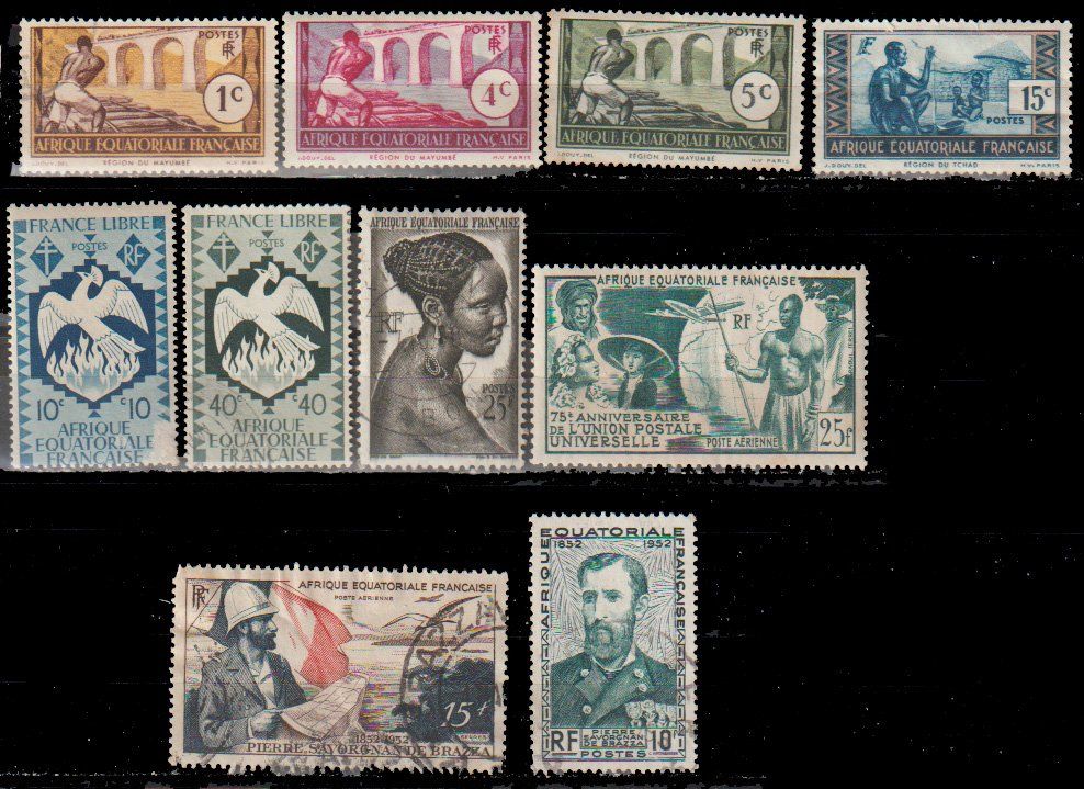 Tutti i francobolli: France Afr. Equatoriale – Usato da Crans-Montana venduto da kira56 1
