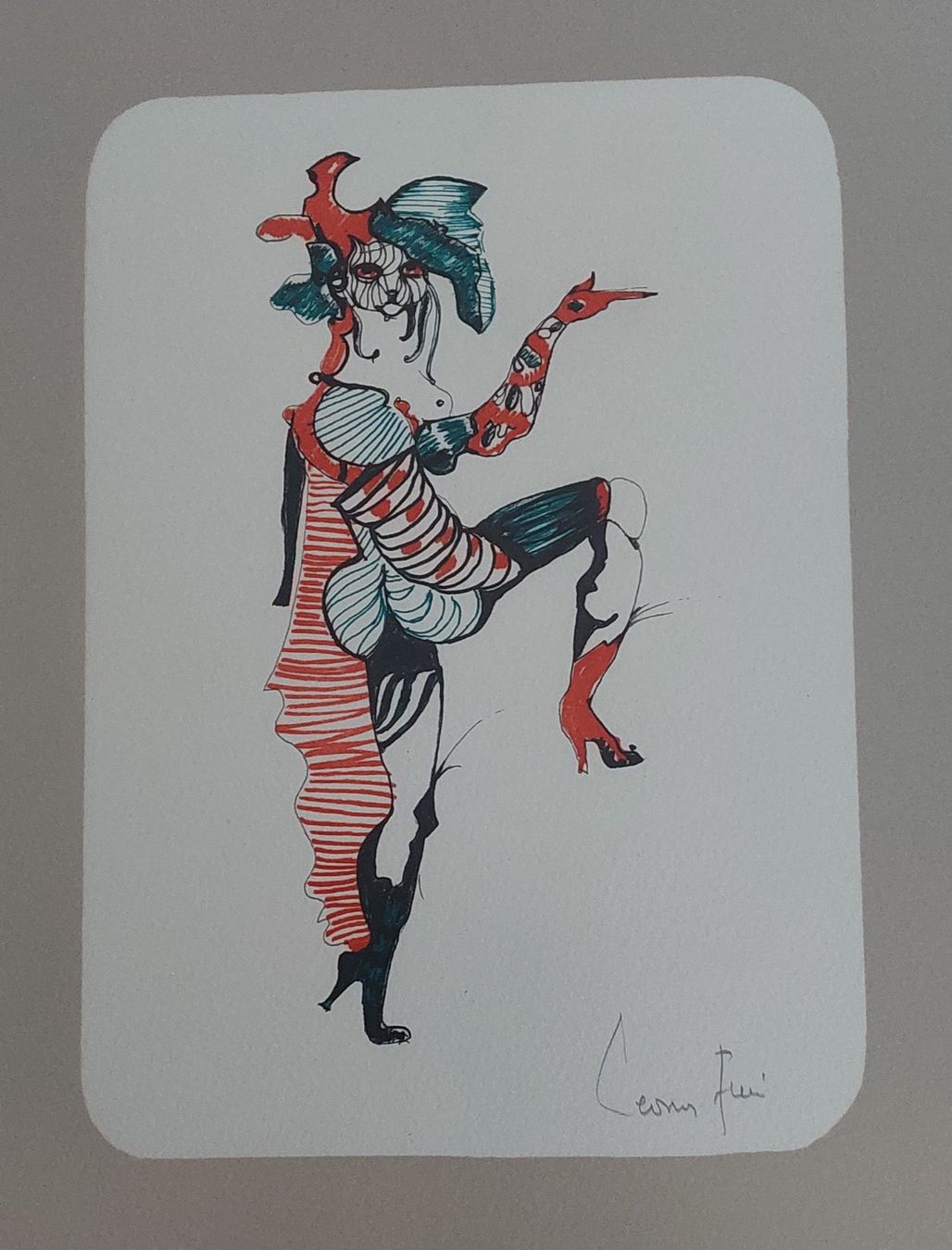 Gemälde: Dessin à la Plume de Leonor Fini – Gebraucht aus Tschugg von uldrypr