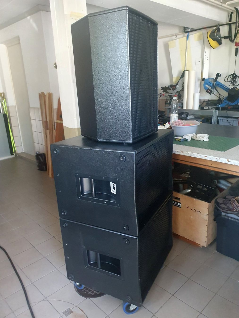 Casse acustiche: PA-Lautsprecher passiv Stack - Sub 2 x 15", Top 12" & 1" – Usato da Waldkirch venduto da mediak