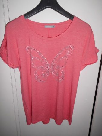 T-shirt rose saumone T. M