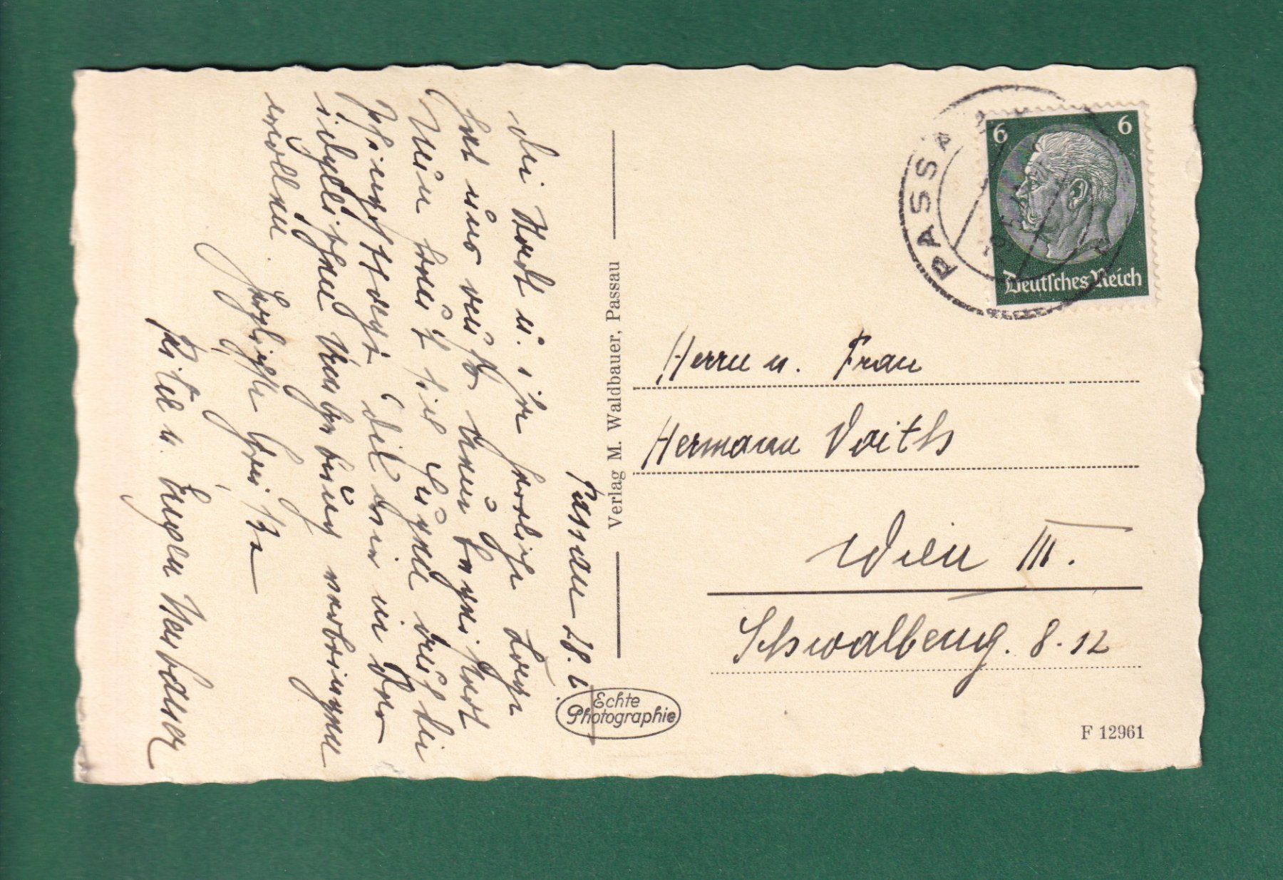 Cartoline postali: PASSAU - 1942 – Usato da Pully venduto da nicecards-shop 1