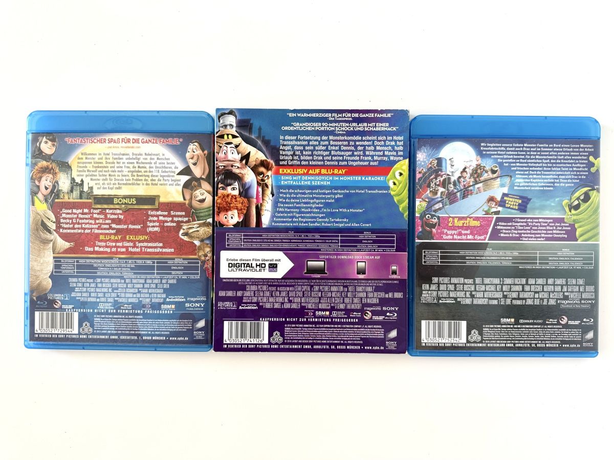 Tutti i DVDs: Hotel Transsilvanien 1, 2, 3 Blu-ray – Usato da Couvet venduto da Aura_aura 2