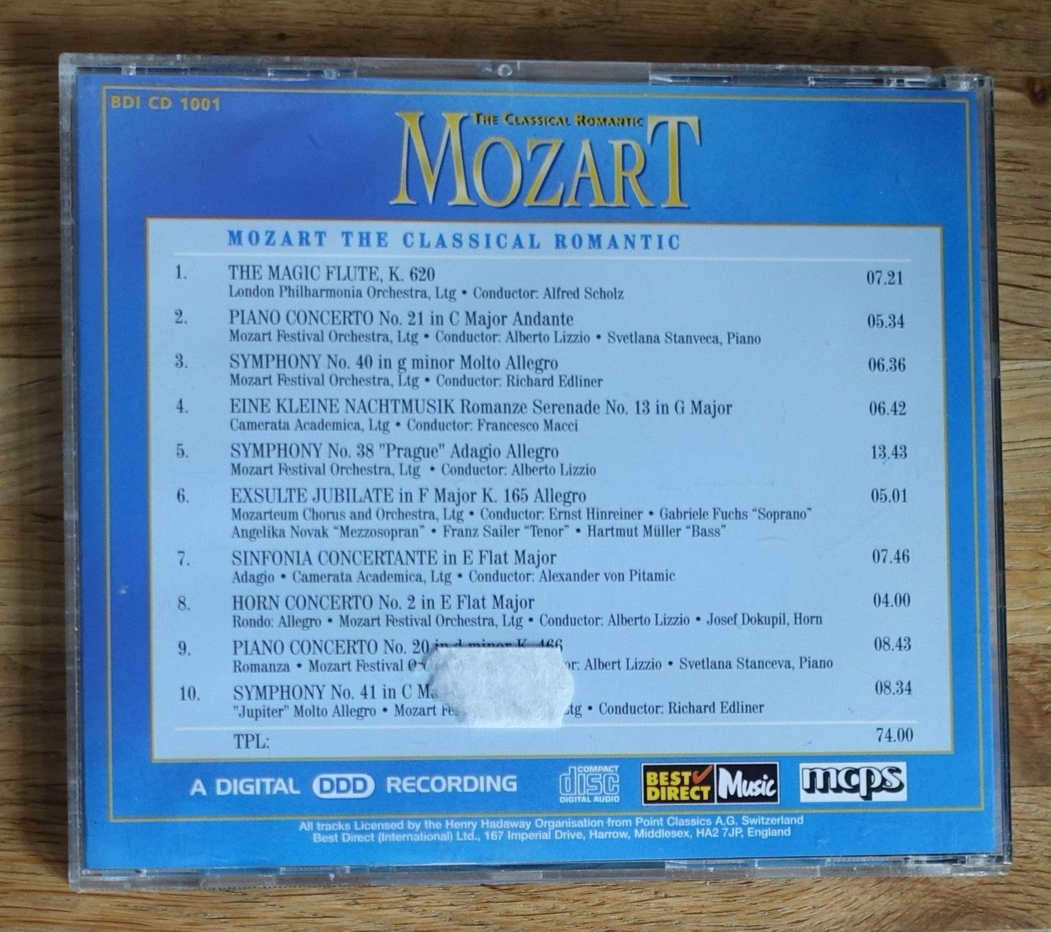 CD: The Classical Romantic - Mozart - F31 – Usato da Sessa venduto da fraenklishop 1