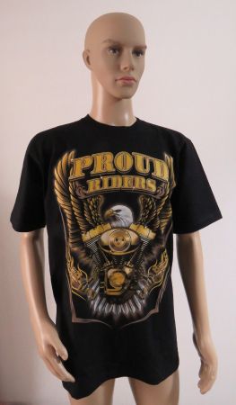 T-Shirt - PROUD RIDERS - 100% Baumwolle - Neu - Grösse: L