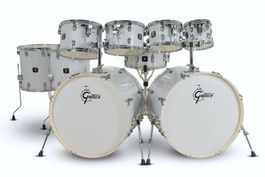Schlagzeug Gretsch Energy Doppel-Bassdrum, weiss 9-teilig
