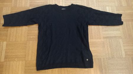 50% Merino Pullover, dunkelblau, Gr. XS