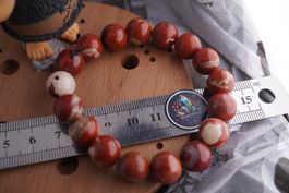 Jaspis Rot   12mm   Kugel Armband    ab 3.-     (Räumung!)