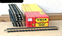 TRIX EXPRESS 34405 BOITE 10 RAILS DROIT 134,3mm