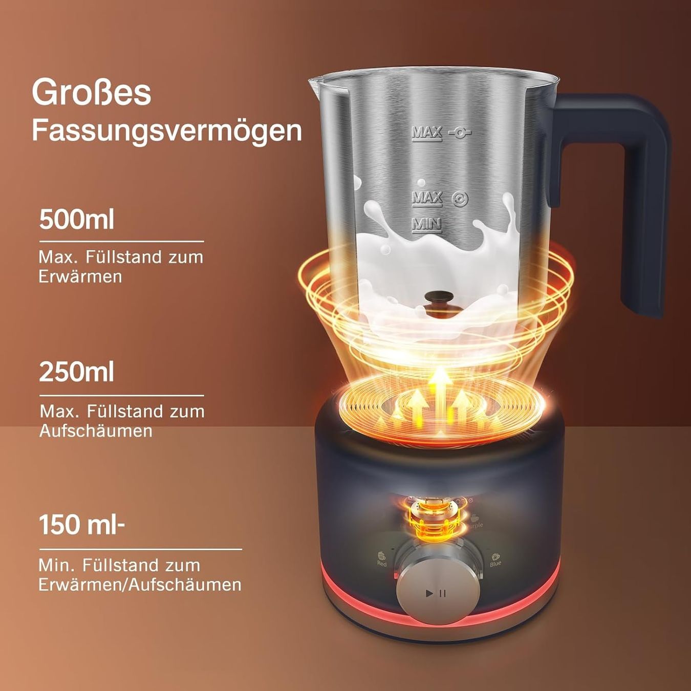 Elettrodomestici da cucina: Milchaufschäumer Elektrisch mit Warm- und Kaltschaum – Nuovo e nell'imballaggio originale da St. Gallen venduto da sch_zsz7 2