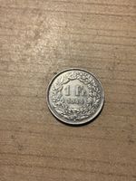 1 Schweizer Franken Silber Münze Jahrgang 1944