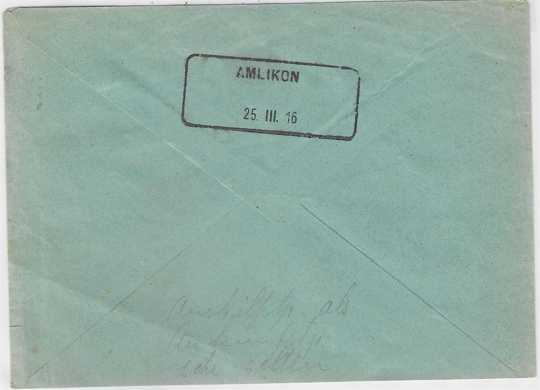 Ansichtskarten: Weinfelden 25.III.1916 to Amlikon – Neu und originalverpackt aus Ettingen von Kartenplanet 1