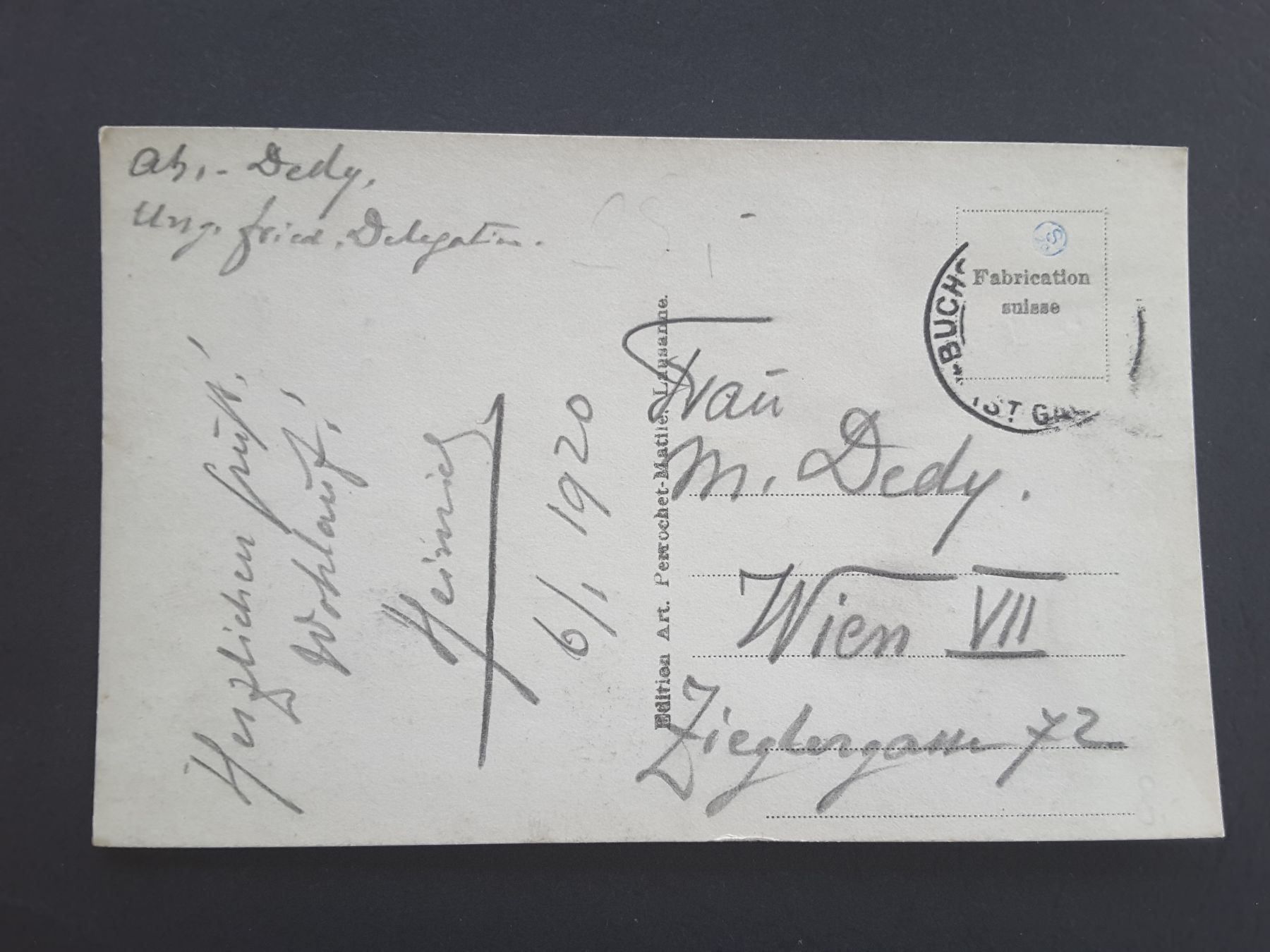 Cartoline postali: AK Buchs , SG, Kirche,Pfarrhaus,1920 – Usato da Reichenburg venduto da Pipo-67 1