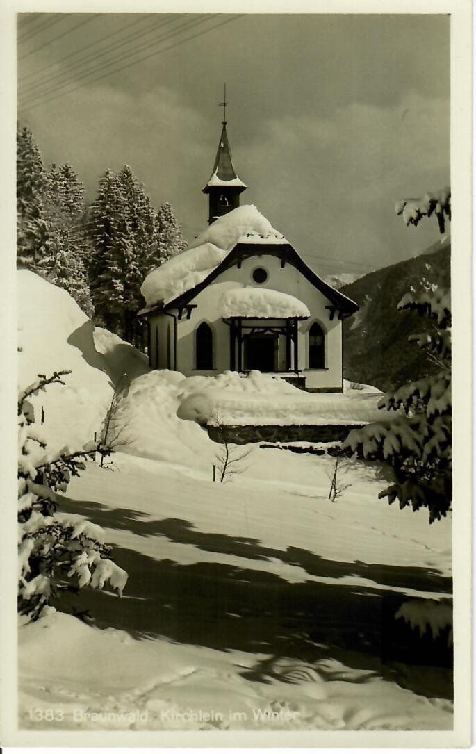 Cartoline postali: Braunwald Kirchlein – Usato da Hochdorf venduto da Ziegel-16