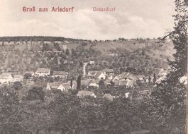 alte 2-Bildansichte "Gruss aus Arisdorf"