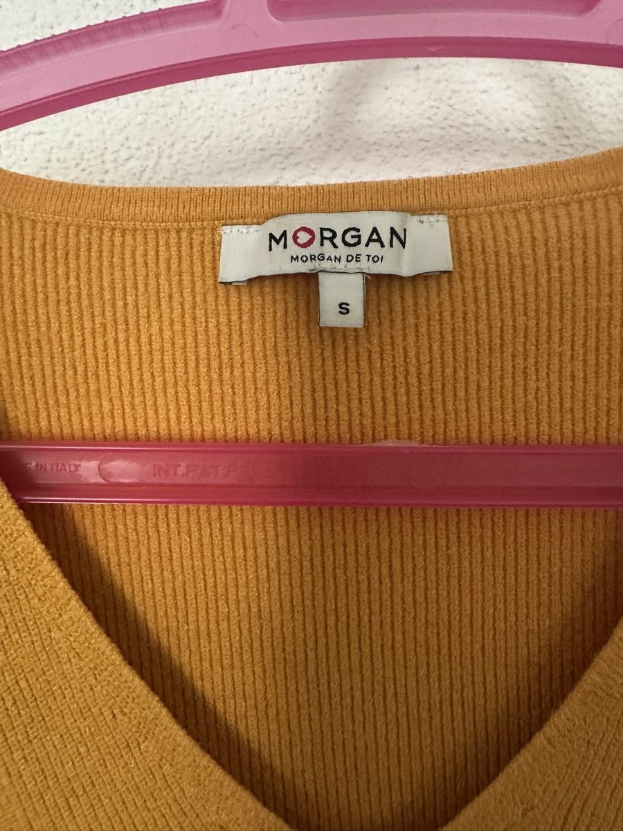 Morgan T-Shirts: Strickshirt Morgan gelb mit Puffärmeln Grösse S  – Gebraucht aus Glattbrugg von SMusic98 1
