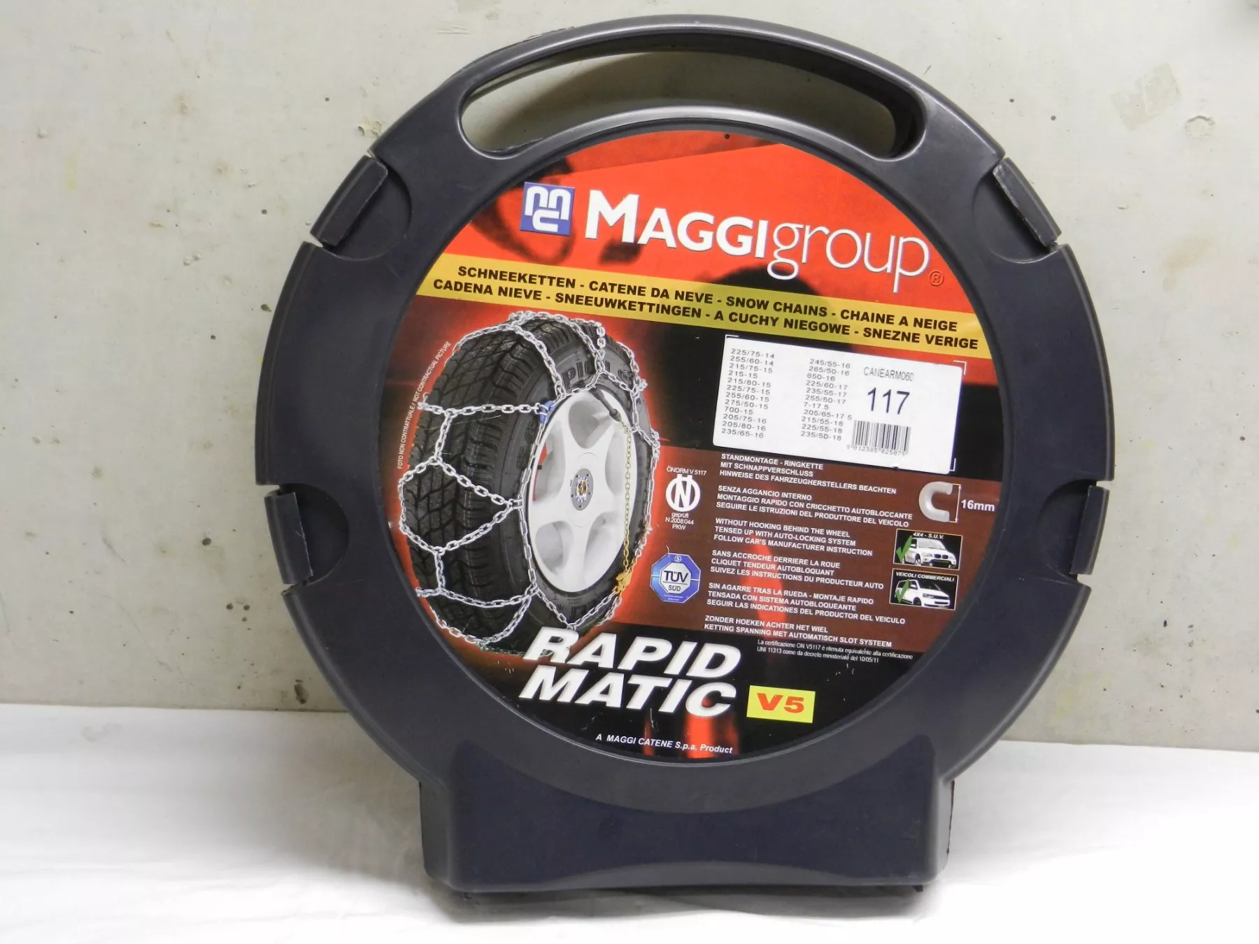 Schneeketten 16 Mm Für SUV & Camper - Größe 235/55 R18, TÜV-geprüft Nach ONORM 5117