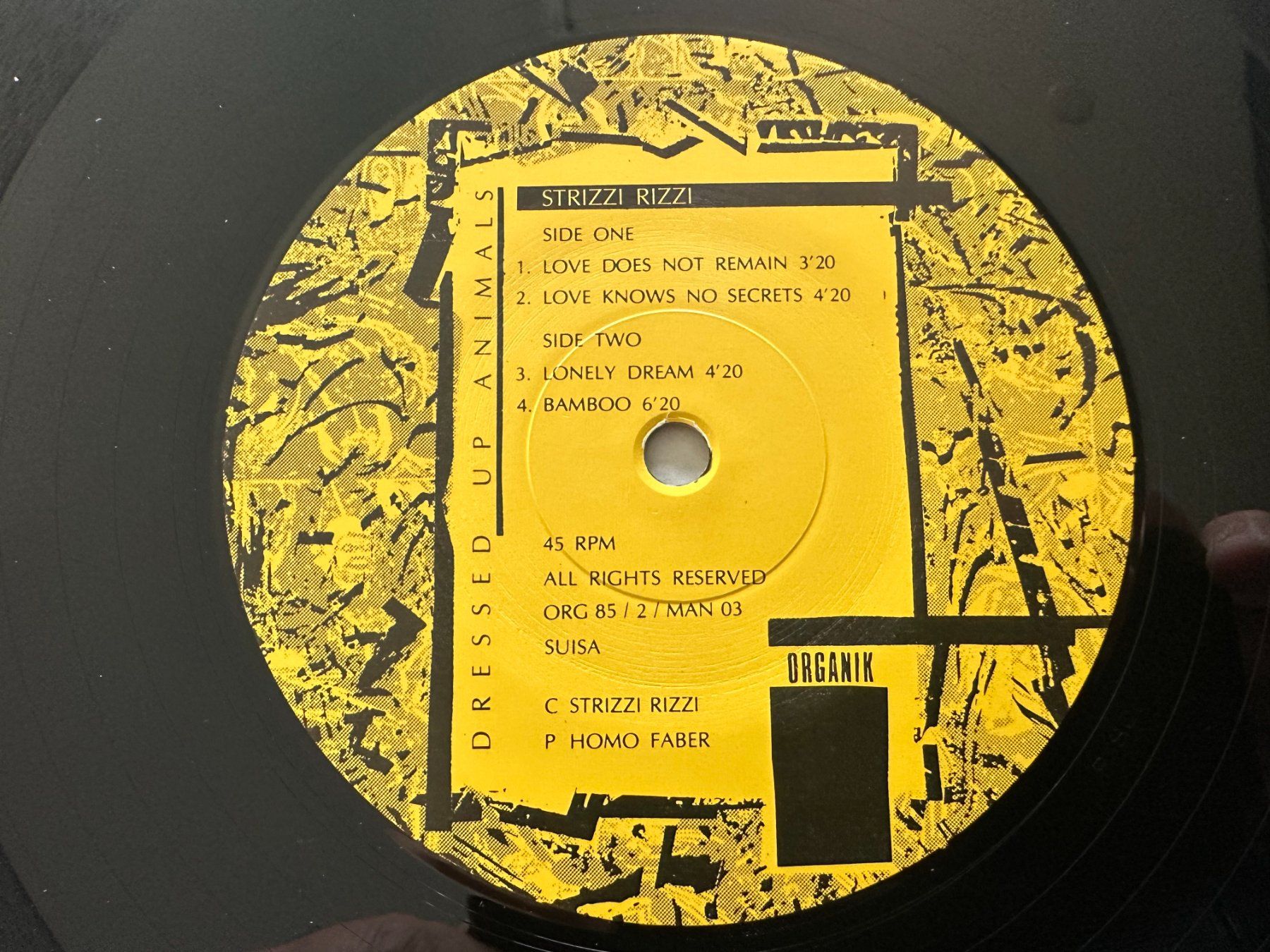 Schallplatten: DRESSED UP ANIMALS 12 STRIZZI RIZZI – Gebraucht aus Sion von jaipur1401 3