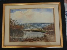 Max Theynet : Paysage Lacustre