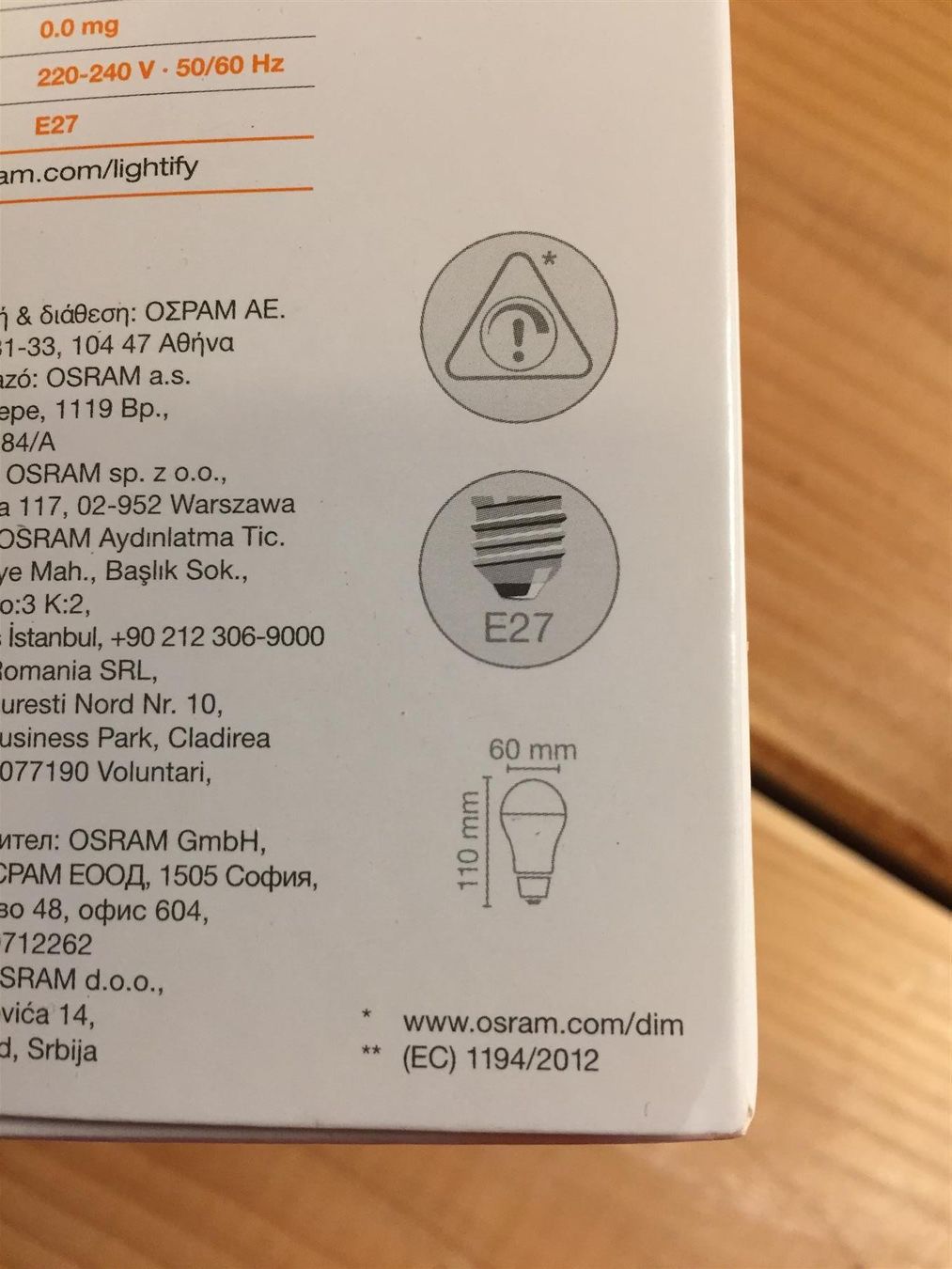 Osram Lampen: Wifi Smart Home LED Lightify Osram,  E27, 9,5W,Lampe-394 – Neu und originalverpackt aus Recherswil von paulchen09 7
