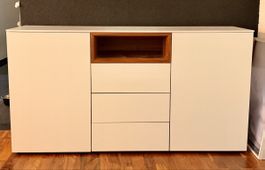 Sideboard Kauer Trend Garda weiss Nussbaum 150 cm