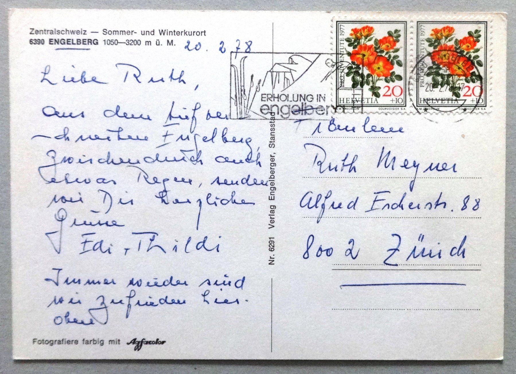 Cartoline postali: Engelberg - 1050-3200 m ü.M. – Usato da Fétigny venduto da Billy2miny 1