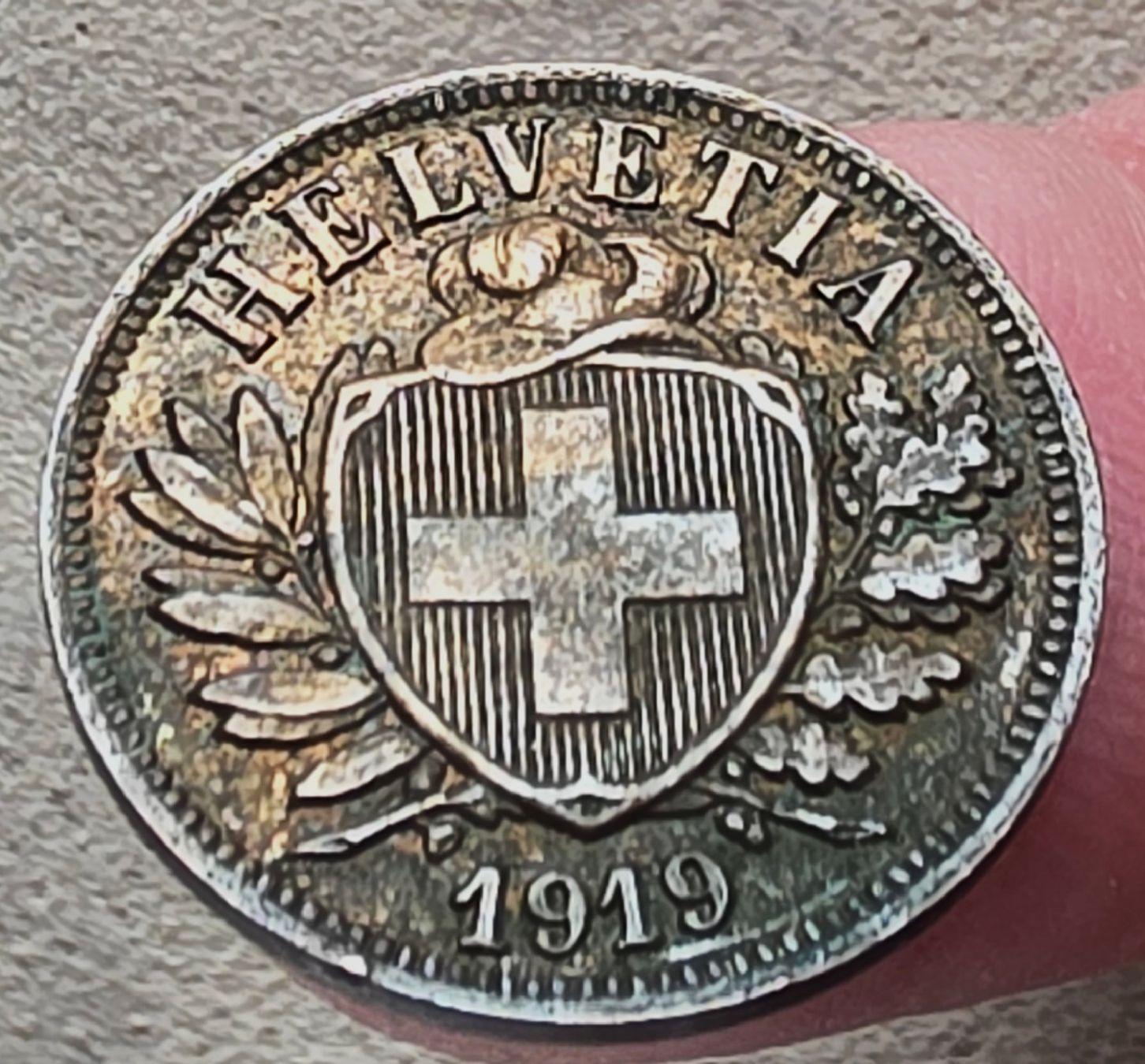 Tutti le monete: SCHWEIZ 2 RAPPEN 1919 – Usato da Winterthur venduto da Creso70